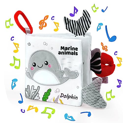 SNOWIE SOFT® Dimensional Cartoon Baby Cloth Book, Stroller Hanging Toy, Car Seat Toys Cradle Hanging Toy Sensory Book Toy for Baby Toddler 3-6 Months (Multicolour, Animal Kingdom) SNOWIE SOFT® Dimensional Cartoon Baby Cloth Book, Stroller Hanging Toy, Car Seat Toys Cradle Hanging Toy Sensory Book Toy for Baby Toddler 3-6 Months (Multicolour, Animal Kingdom)